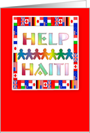 Support-Helping Hands-Haiti-Flags card