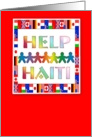 Support-Helping Hands-Haiti-Flags card