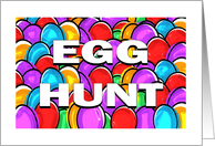 Invitation To An Easter Egg Hunt With Colorful Eggs card