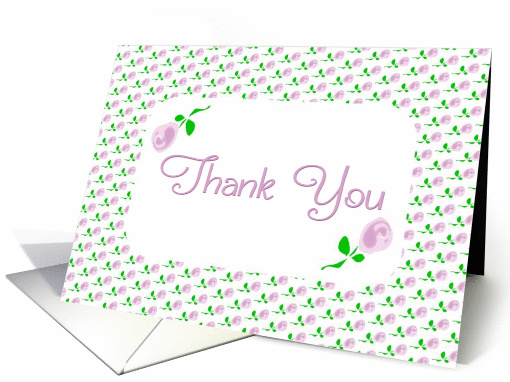 Thank You-Digital Design-Pink Roses card (600790)