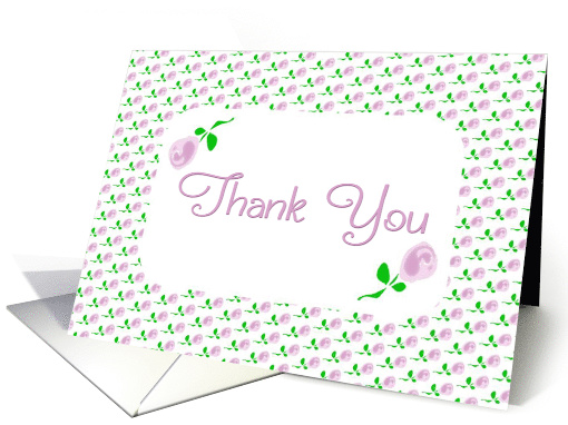 Thank You For The Gift With Pink Roses card (600792)