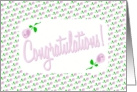 Congratulations-Delicate Pink Roses card