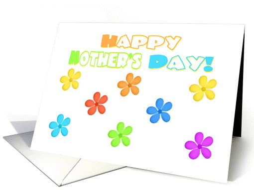 Mother's Day-For Mom-Cute Flower Art card (606863)