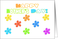 Cute Flower Art Mother’s Day Card For Grandma card