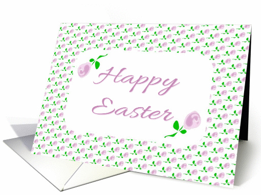 Happy Easter Little Pink Roses card (607868)