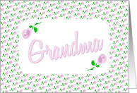 Grandma-Pink Flower Art-Grandma card