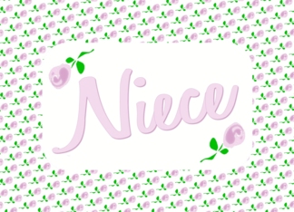 Pink Flower Art-Note Card-For Niece