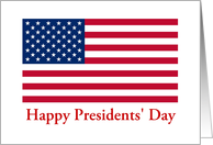 Presidents’ Day American Flag Patriotic card