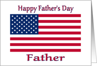 Father’s Day American Flag For Father card