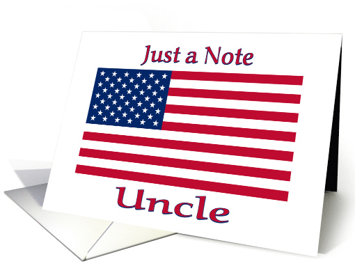 Blank Note Card For Uncle Patriotic American Flag card (647018)