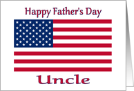 Father’s Day American Flag For Uncle card