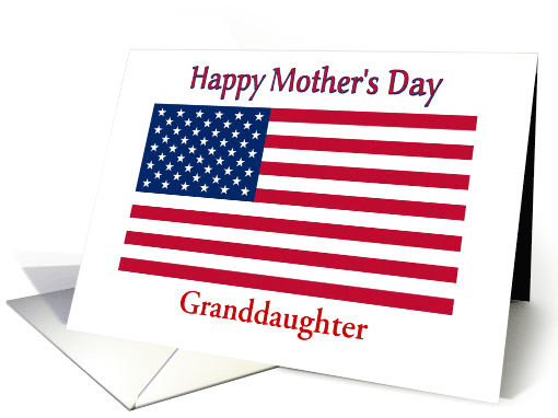 Mother's Day For Granddaughter-in-Law Patriotic American Flag card