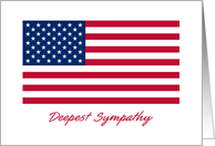Deepest Sympathy Sorry For Your Loss Military American Flag Patriotic card