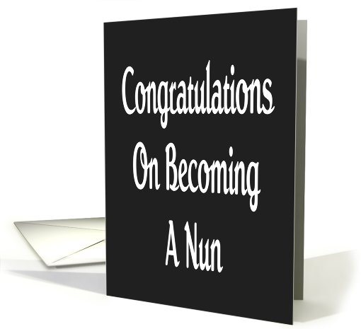 Congratulations On Becoming A Nun card (649722)