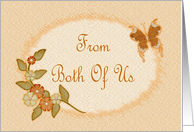 Thanksgiving-From Both Of Us-Fall Foliage-Butterfly-Digital Design card