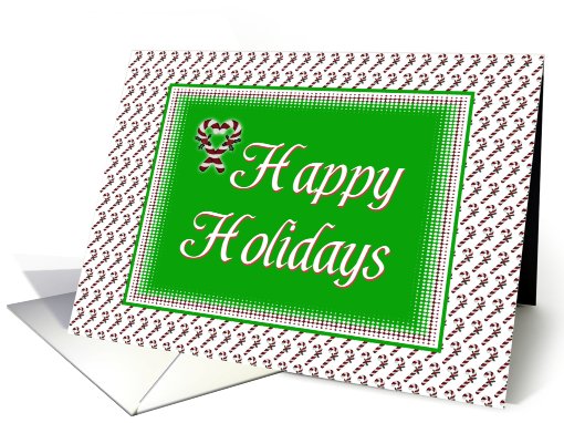 Christmas-Happy Holidays-Candy Canes card (716723)