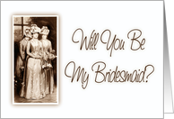 WIll You Be My Bridesmaid-Bridal Party-Invitation-Vintage-Bridesmaids card