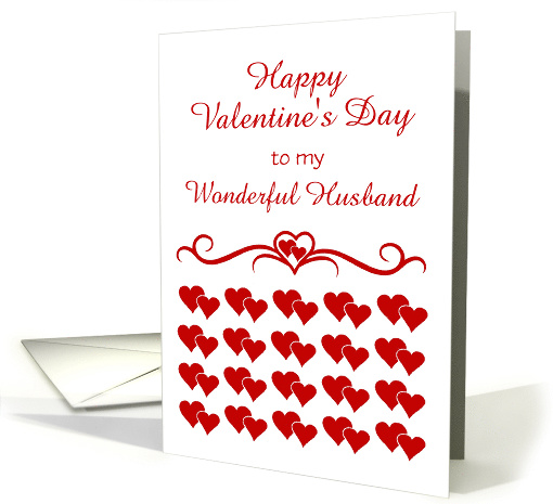 Happy Valentine's Day-For Husband-Hearts-Custom card (755624)