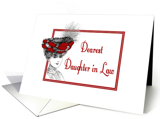 Mother's Day/For Daughter-in-Law/Vintage/Lady In Red Hat card (795862)