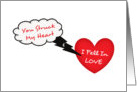 Love-Heart-Lightning Strike-Digital Art card
