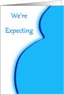 We’re Expecting A Boy-Blue Belly-Announcement card