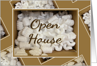 Open House-Announcement-Styrofoam Packing Peanuts card