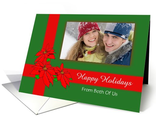 Poinsettia Christmas Photo card (850283)