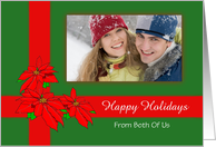 Poinsettia Christmas Photo Card
