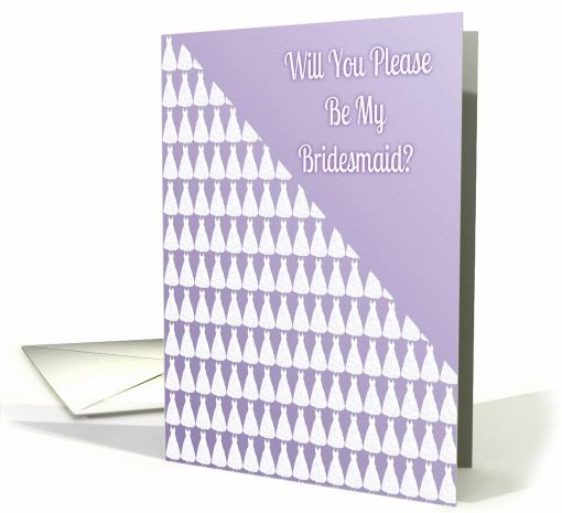 Be My Bridesmaid-Bridal Party Invitation-Wedding Dresses card (851500)