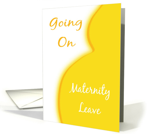 Maternity Leave Announcement-Yellow Boobs and Belly card (859367)