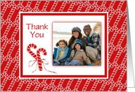 Thank You-For The Christmas Gift-Candy Canes-Custom-Photo Card