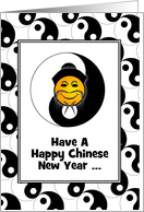 Yin-Yang-New Year-Humor-Funny Chinese Face-Custom card