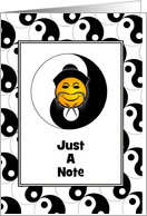 Just A Note-Yin-Yang-Chinese Face-Custom card