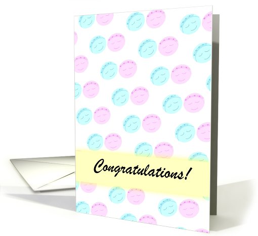 Congratulations-New Baby-Faces-For Son and Partner card (922344)