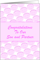 Congratulations-Baby Girl-For Son and Partner-Custom card