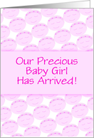 It’s A Girl-Birth Announcement-Happy Faces-Custom card
