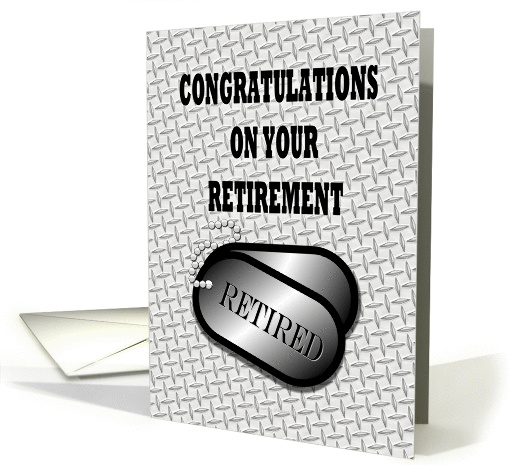 Congratulations-Retirememt-Dog Tags card (923084)