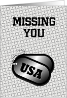 Missing You-USA-Military Service-Deployed-Dog Tag card