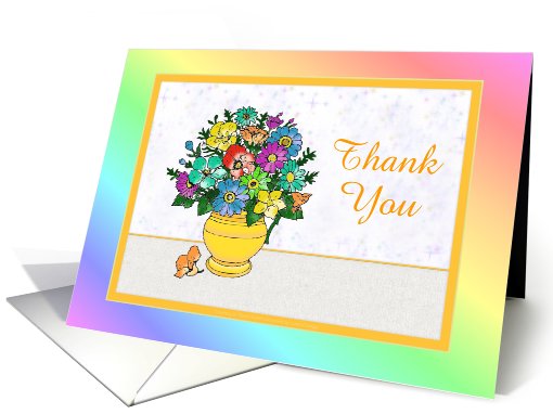 Thank You-For Hospital Visit-Pastel Flowers-Custom card (927620)
