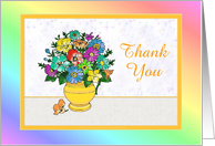 Thank You-For Hospital Visit-Pastel Flowers-Custom card