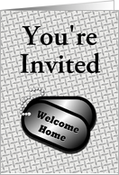 Welcome Home From The Military Party-Dog Tags-Custom card
