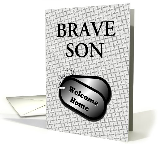 Welcome Home From The Military Dog Tags-For Son card (928742)
