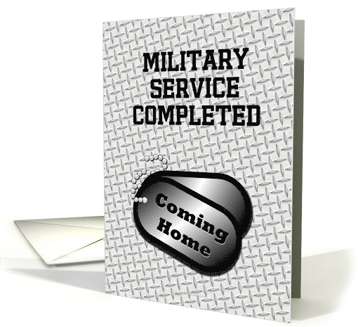 Coming Home Dog Tags-From The Military Announcement card (928760)