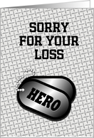 Sympathy-Sorry For Your Loss Dog Tags-Hero card