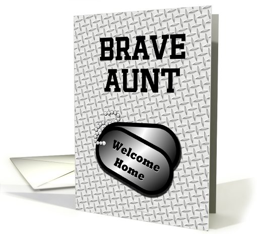 Welcome Home From The Military Dog Tags-For Aunt card (929909)