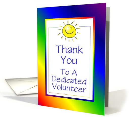Thank You-Volunteer-Sunhine-Custom card (934703)
