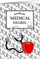 Congratulations-MD Graduate-Stethoscope and Apple card