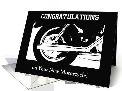 Congratulations-New Motorcycle-Silhouette-Custom card (943996)