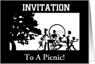 Invitation To A Picnic-Picnic Silhouette-Customizable Card