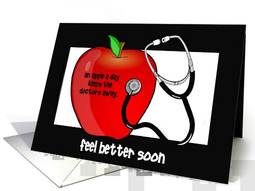 An Apple A Day-Apple-Stethoscope-Customizable card (944073)